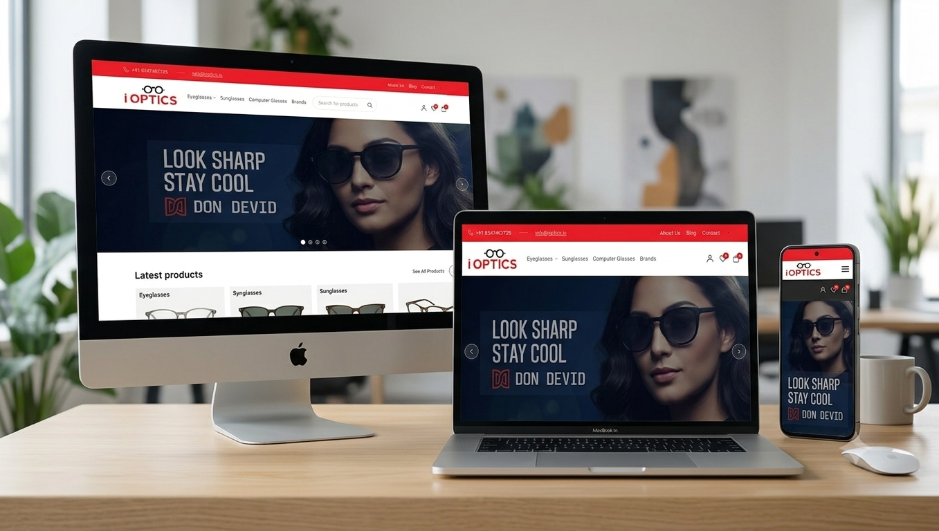 ioptics ecommerce website